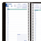 Blueline - 2026 Agenda quotidien avec Reliure spirale - 8 po x 5 po - Noir - Anglais-Calendriers de référence du mois précédent, du mois courant et des deux mois suivants sur chaque double page