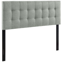 Modway - Lily Tissu rembourré Tête de lit King, Gris-Tête de lit élégamment touffée