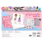 Fashion Angels - Coffret Fashionista avec Carnet de Croquis et Marqueurs-STIMULE LA CRÉATIVITÉ ET LES TALENTS ARTISTIQUES – Des heures de plaisir créatif avec ce portfolio de design de mode pour enfants. 4 pages de pochoirs amovibles permettent de créer différentes tenues et styles. Pour finaliser chaque look, ajoutez couleurs et ombres avec les 10 marqueurs fournis !