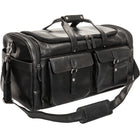 Mancini - Gros sac de voyage Buffalo - 23po x 10po x 10.25po - Noir-Plusieurs poches à rabat / zippées