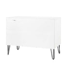 Manhattan Comfort - Dumbo commode moderne 35,19" - blanc et gris-44,77 cm L x 89,46 cm l x 68,23 cm H
