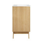 Modway - Soma 30" Vanette de salle de bain - Oak White-Finition du grain du bois