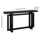 Hudson&Canal - Console Breslow 55" L - Grain noir-Dimensions du produit : 10" L x 55" l x 29,5" H
