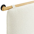 Modway - Anela Fixé au mur Chenille recouverte Tête de lit complète, Crème naturelle-7