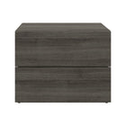 Nexera - Table de nuit à 2 tiroirs James, Chêne Gris-Fini laminé gris