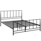 Modway - Estate Lit Queen, Brown-Lit plateforme de chalet nostalgique