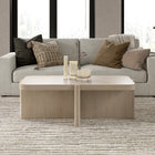 Hudson&Canal - Table basse rectangulaire Laguna de 114 cm de large, blanc aulne-Caractéristiques assemblage facile