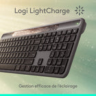 Logitech - Signature Slim Solar+ K980, clavier sans fil - Graphite-Aucun câble : ne vous inquiétez jamais des câbles de recharge ou du manque de batterie ; fonctionne immédiatement en toute simplicité pour une productivité instantanée