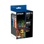 Epson - Cartouches d’encre 802 - Noir grande capacité/Couleur standard CMJ-Qualité photo supérieure à celle des photos de labo