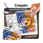 Crayola - Cahier à Colourier pour adultes de 32 p. - Mercure rétrograde-Papier de 80 lb, idéal pour les marqueurs à base d'alcool et la superposition de couleurs vives. La feuille de papier buvard incluse limite les bavures et garantit un Colouriage net et précis
