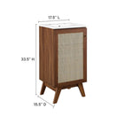 Modway - Soma 18" Vanette de salle de bain - Blanc noyer-Tablette réglable