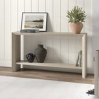 Hudson&Canal - Console Osman 55" de largeur par - Blanc aulne-Finition en blanc aulne aspect bois