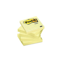 Post-it® - Feuillets jaune canari, 3 x 3 po, réglés, paq./6 blocs-Jaune canari   