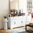 HOMCOM - Buffet armoire de rangement 47,2 po L - blanc-Convient aux salons, salles à manger, cuisines pour divers rangements 