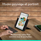 Logitech - Flip Folio pour iPad Pro 11 pouces, iPad Air 11 pouces-Angles de vision réglables : trouvez le bon angle pour voir ou taper sur le clavier tout en conservant un espace optimisé pour plus de confort	