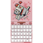 DateWorks - Mini Calendrier Mural 16 Mois Minecraft de 2025 - 7 po x 7 po - Anglais-13 images de haute qualité imprimées sur du papier Premium.