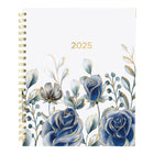 Blueline - 2025 Agenda hebdomadaire/mensuel Floral - 11 po x 8-1/2 po - Bilingue-12 mois: janvier 2025 à décembre 2025