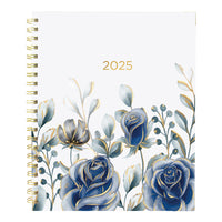 Blueline - 2025 Agenda hebdomadaire/mensuel Floral - 11 po x 8-1/2 po - Bilingue-12 mois: janvier 2025 à décembre 2025