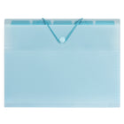 Staples - Chemise extensible verticale à cinq pochettes, format lettre, bleu-Les cinq onglets facilitent l’accès à tous les documents