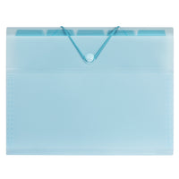 Staples - Chemise extensible verticale à cinq pochettes, format lettre, bleu-Les cinq onglets facilitent l’accès à tous les documents