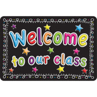 Ashley Productions - The Original Fun Mat - Tapis de Bienvenue - 15 -5" x 23 -5" - Bienvenue dans Notre Classe-Mesure et conception : Le tapis de bienvenue dans notre classe mesure 15,5 po x 23,5 po.