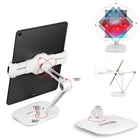 ShoppingAll - Support de Tablette Réglable Long - Blanc-Prend en charge les tablettes et les smartphones qui mesurent entre 4,7 po et 12,9 po et jusqu'à 2,2 lb (1 kg)