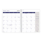 Blueline - 2026 Agenda mensuel DuraGlobe 14 mois - 8-7/8 po x 7-1/8 po - Joyful - Bilingue-Reliure spirale double avec couverture semi-flexible (couverture rigide au dos) 