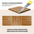 MotionGrey - Dalles de terrasse extérieures  à 4 lattes, emboîtables et imperméables, pour patio, balcon et jardin - Beige - ensemble de 20 pièces-Couleur : beige