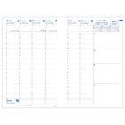 Quo Vadis - Minister Agenda Semainier - 16 cm l x 24 cm H - Toscana Couleurs Assorties - Anglais-La semaine d'un seul coup d'oeil, Lundi à samedi de 8:00 à 21:00, Intervalle de 30 minutes, Dimanche de 8:00 à 19:00, Intervalle d'une heure