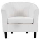 Modway - Prospect Chenal Touffé Performance Velvet Fauteuil - Blanc-Siège rembourré en mousse dense
