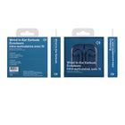 Basic Tech Écouteurs intra-auriculaires avec fil avec contrôle du volume et microphone intégré - Bleu-Microphone intégré
