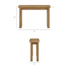 Modway - Alvia Bois Console Table - Chêne vieilli-Plateau de table en grain de bois avec coins arrondis