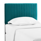 Modway - Keira Performance Velvet Tête de lit jumelée, Sarcelle-Tissu résistant aux taches durable