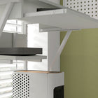 HOMCOM - Bureau d'ordinateur - 31,5 po L x 19,7 po l x 51,2 po H - blanc-Le cadre en acier peint est robuste et solide