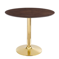Modway - Verne 35 po Table à manger, Noyer cerise doré-Table à manger moderne