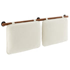 Modway - Anela Fixé au mur Chenille recouverte Tête de lit Queen, Noyer à la crème-Tête de lit flottante Queen size