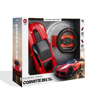 Sharper Image - Corvette GM Real Drive télécommandée à l’échelle 1:16-Voyants del fonctionnels : grâce aux phares intégrés, faites un tour le soir dans la maison sans déranger les membres de la famille - eclairez la voie pour éviter les dangers ou les obstacles potentiels