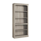 Sauder - Bibliothèque Arch à 5 étagères - Châtaignier crayeux-Rangement multi-pièces: cette bibliothèque fonctionnelle à 5 étagères peut répondre à vos besoins de rangement dans différentes pièces: salon, bureau, cuisine, atelier ou salle de bain