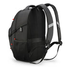 Swissdigital - Sac à dos noir VECTOR avec localisateur SDD-Le compartiment rembourré pour ordinateur portable est conçu pour s'adapter à n'importe quel ordinateur portable jusqu'à 17 pouces.