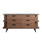 Modway - Langston Stockage d’affichage ouvert Buffet - Gris noyer-Assemblée requise