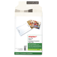 Staples − Enveloppe d’expédition pour photos - 5 3/4 po x 8 po − paquet de 6-Protègent vos photos durant le transport