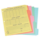 Oxford - Intercalaires pour matières avec échéancier  - 5 onglets - format lettre - couleurs assorties-Papier 11 po, manille