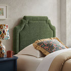 Modway - Magnolia Tissu rembourré Tête de lit - Feuillage-Silhouette festonnée