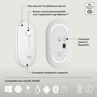 Logitech - Slim Bluetooth Combo, clavier et souris sans fil - Blanc-Un choix de conception que vous apprécierez: les pièces en plastique comprennent du plastique certifié recyclé post-consommation min. 65% pour Pebble Keys 2 K380s, min. 76% pour Pebble Mouse 2 M350s