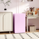 HOMCOM - Mini réfrigérateur avec congélateur et porte réversible - rose-Refroidit rapidement et silencieusement grâce à un compresseur à faible consommation d'énergie 