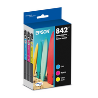 Epson - Cartouche d'encre DURABrite Ultra T842 - capacité standard - Couleur - Paquet de 3-Le système d’impression Epson est particulièrement conçu pour être utilisé avec les encres d’origine Epson. L’utilisation d’encres non authentiques peut entraîner des dommages qui ne sont pas couverts par la garantie limitée de l’imprimante