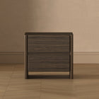 Manhattan Comfort - Linda 24" Table de nuit moderne à 2 tiroirs - Noyer brun-9
