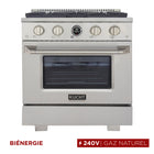 Kucht - 30 po Série KXP Cuisinière double énergie Gaz naturel - Acier inoxydable-Cuisinez et faites cuire comme un professionnel grâce au four à convection extra-large de 4,2 pi³, doté de cinq positions de grille et d’une fenêtre de four surdimensionnée