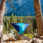 Grand Trunk - Chaise suspendue - Bleu marine et bleu océan-Comprend deux sangles de 10 pi et deux mousquetons