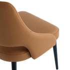 Manhattan Comfort - Lot de 2 chaises de salle à manger modernes Tremont 55 cm, revêtement similicuir, coloris Saddle-Mousse haute densité pour un confort et une durabilité accrus